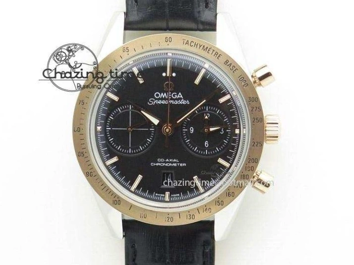 0421 AllSeason De Ville Power Reserve SS MKF 1:1 Best Edition Pink Dial on Black Leather Strap 7738